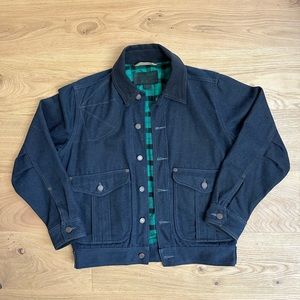 Filson black label belltown waxed lined denim jacket cruiser